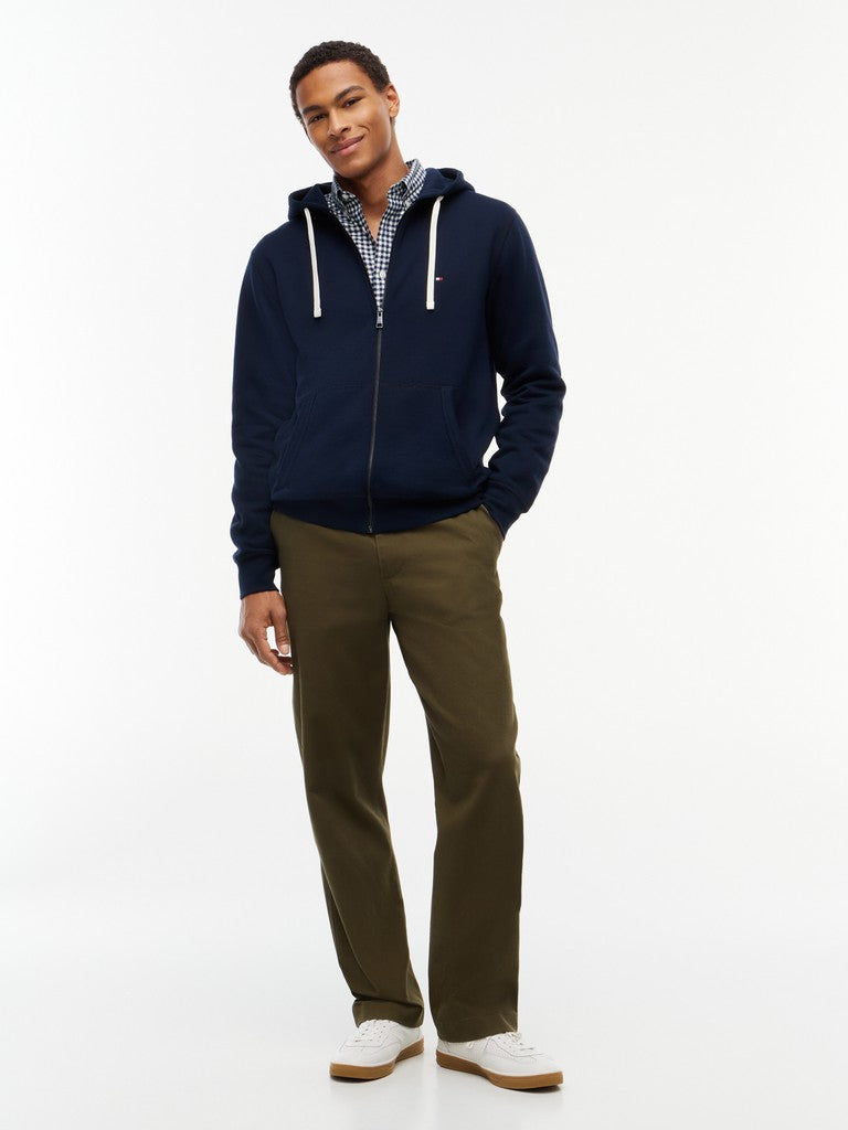 Tommy Hilfiger miesten collegetakki Essential Fleece Zip Through, Navy Blue