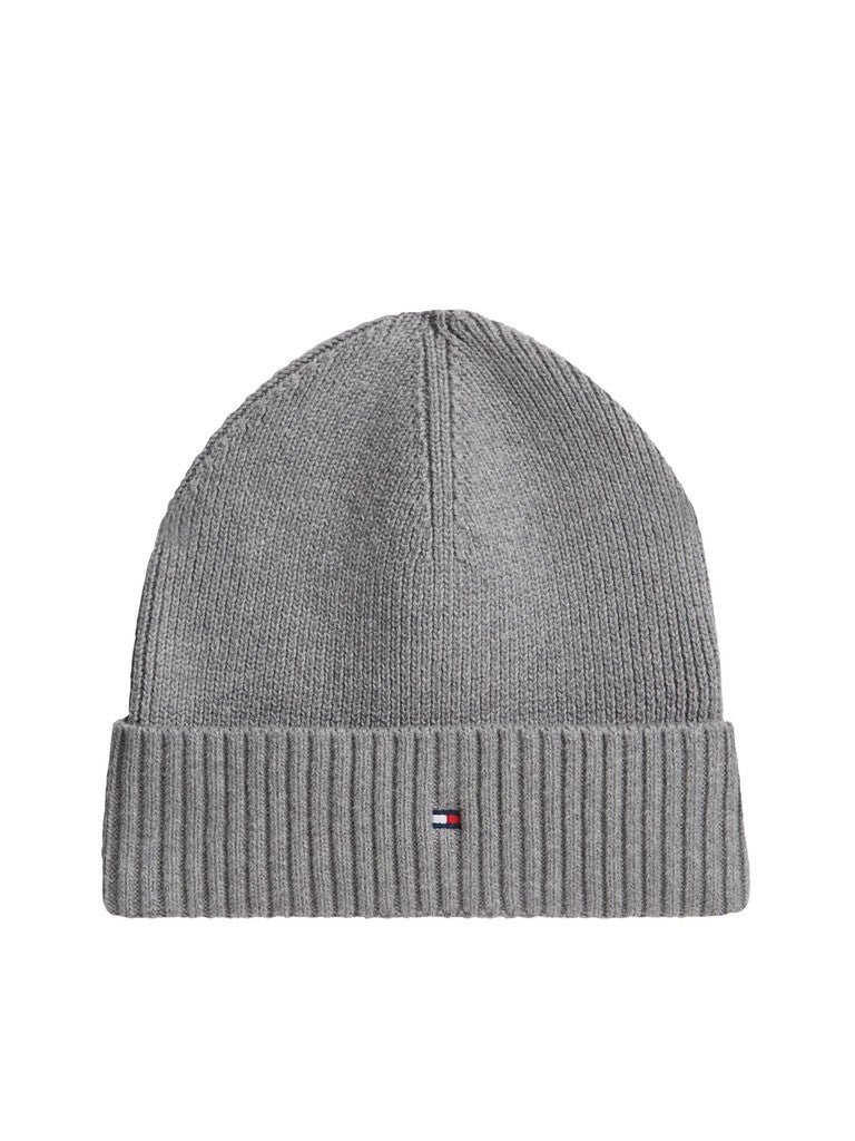 Tommy Hilfiger miesten pipo TH Flag Pima Cotton Beanie, vaaleanharmaa melange