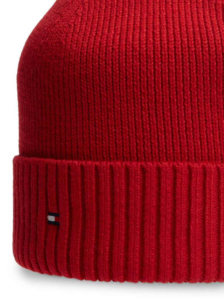 Tommy Hilfiger miesten pipo TH Flag Pima Cotton Beanie, Primary Red