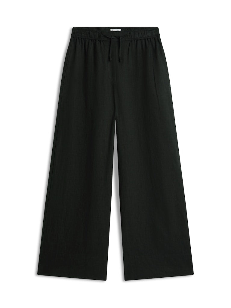 Tommy Hilfiger naisten housut ESS Linen Pull On Pants, musta