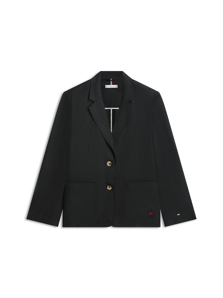 Tommy Hilfiger naisten bleiseri New ESS Linen Reg SB Blazer, musta