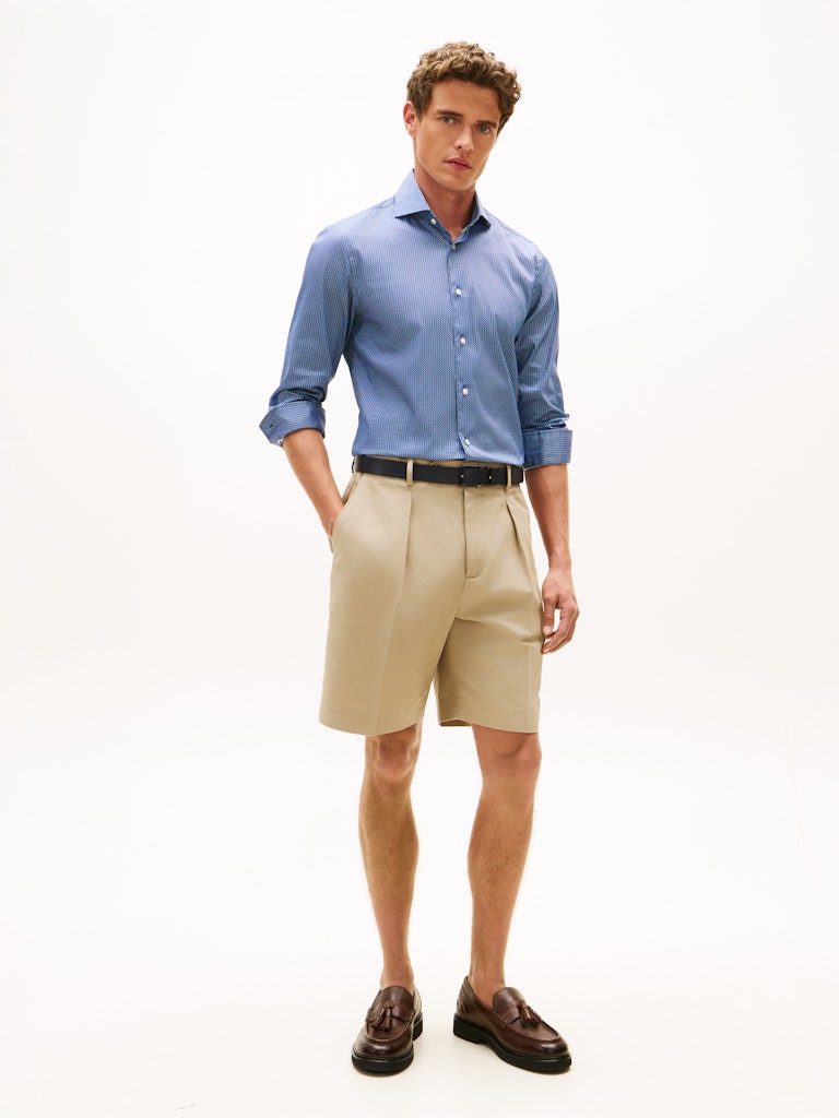 Tommy Hilfiger miesten kauluspaita DC Flex Collar Mini Texture, sininen kuosi