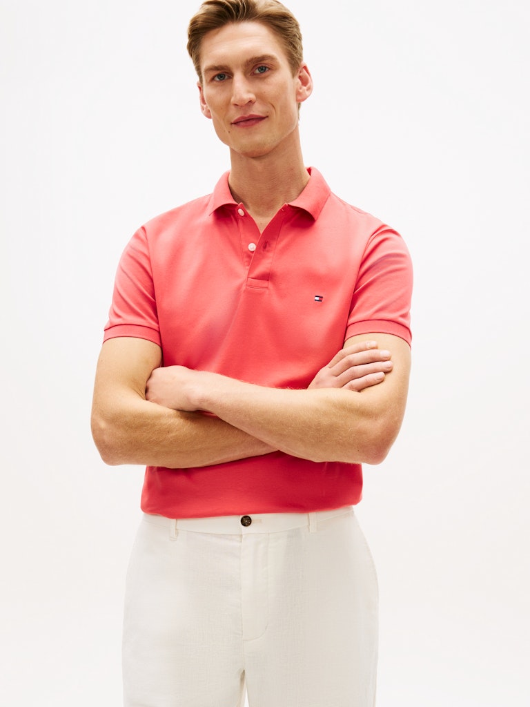Tommy Hilfiger miesten pikeepaita Liquid Cotton Regular Fit, punainen