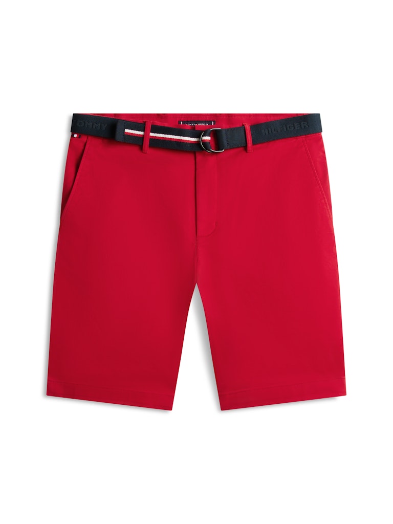 Tommy Hilfiger miesten shortsit Denton 9.5 Inc ESS Twill W/ Belt, punainen