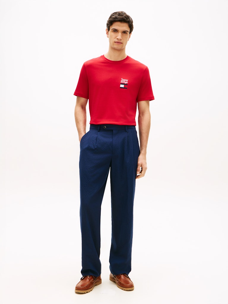 Tommy Hilfiger miesten t-paita Brand Love Text Stack, punainen