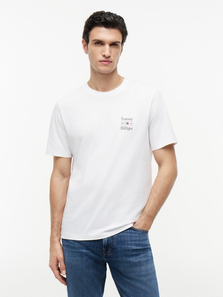 Tommy Hilfiger miesten T-paita 2 Pack Chest Graphic Reg Tees, tummansininen/valkoinen