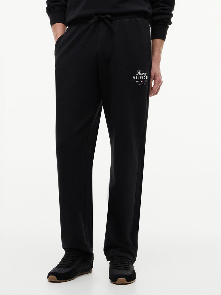 Tommy Hilfiger miesten collegehousut Script Stack Sweatpants, musta