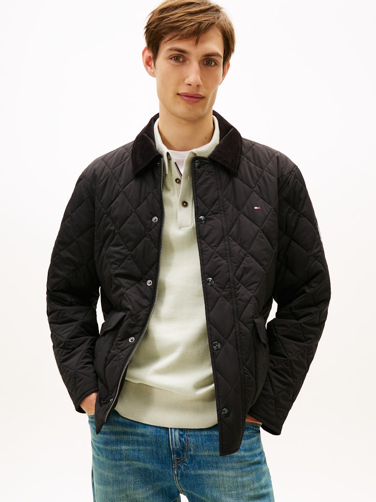 Tommy Hilfiger miesten tikkitakki Diamond Quilted Jacket, musta