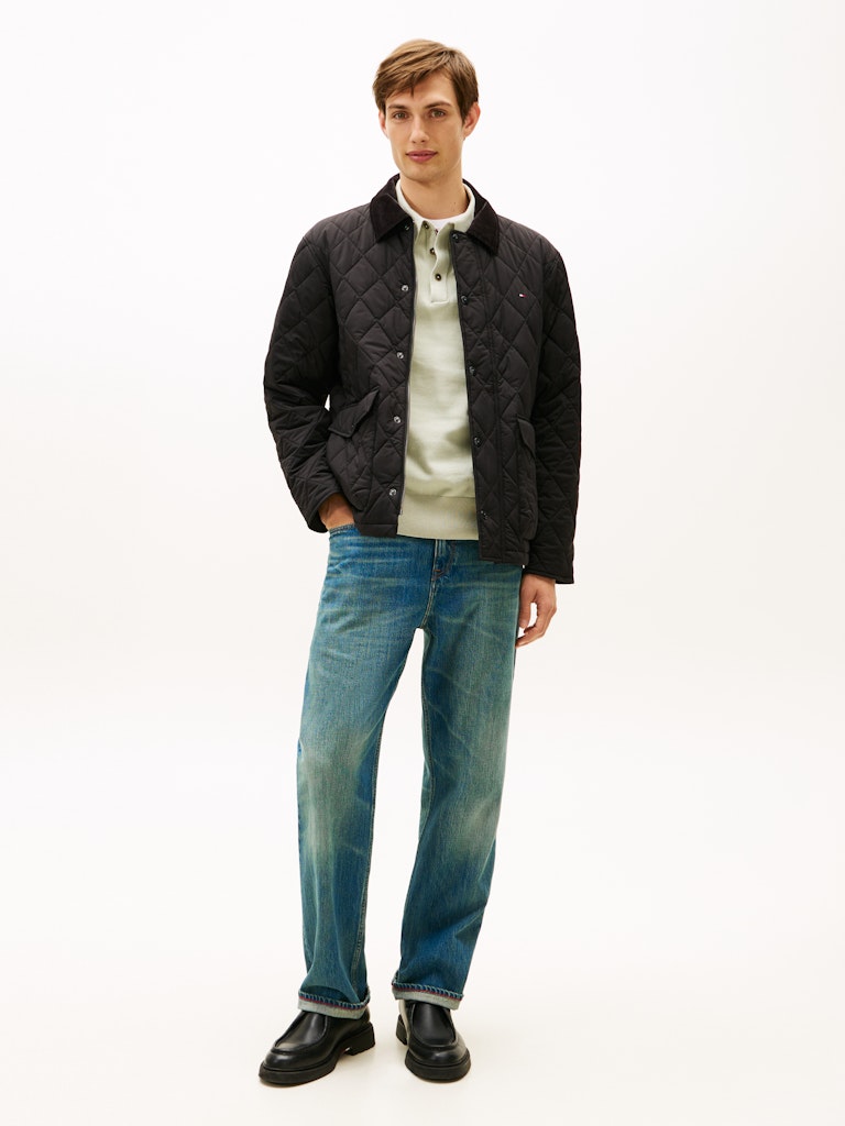 Tommy Hilfiger miesten tikkitakki Diamond Quilted Jacket, musta