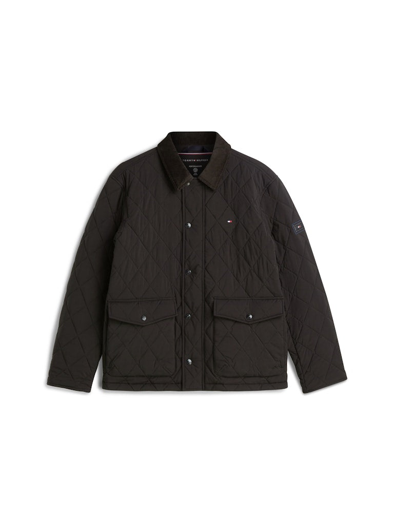 Tommy Hilfiger miesten tikkitakki Diamond Quilted Jacket, musta