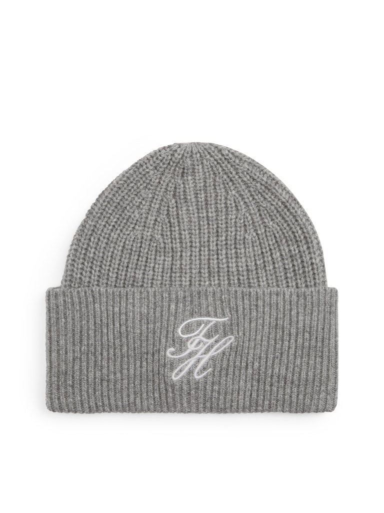 Tommy Hilfiger naisten pipo Tommy Script Cashmere Beanie, vaaleanharmaa