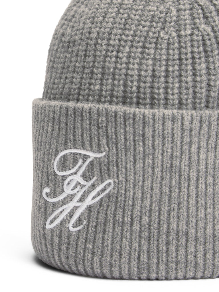 Tommy Hilfiger naisten pipo Tommy Script Cashmere Beanie, vaaleanharmaa