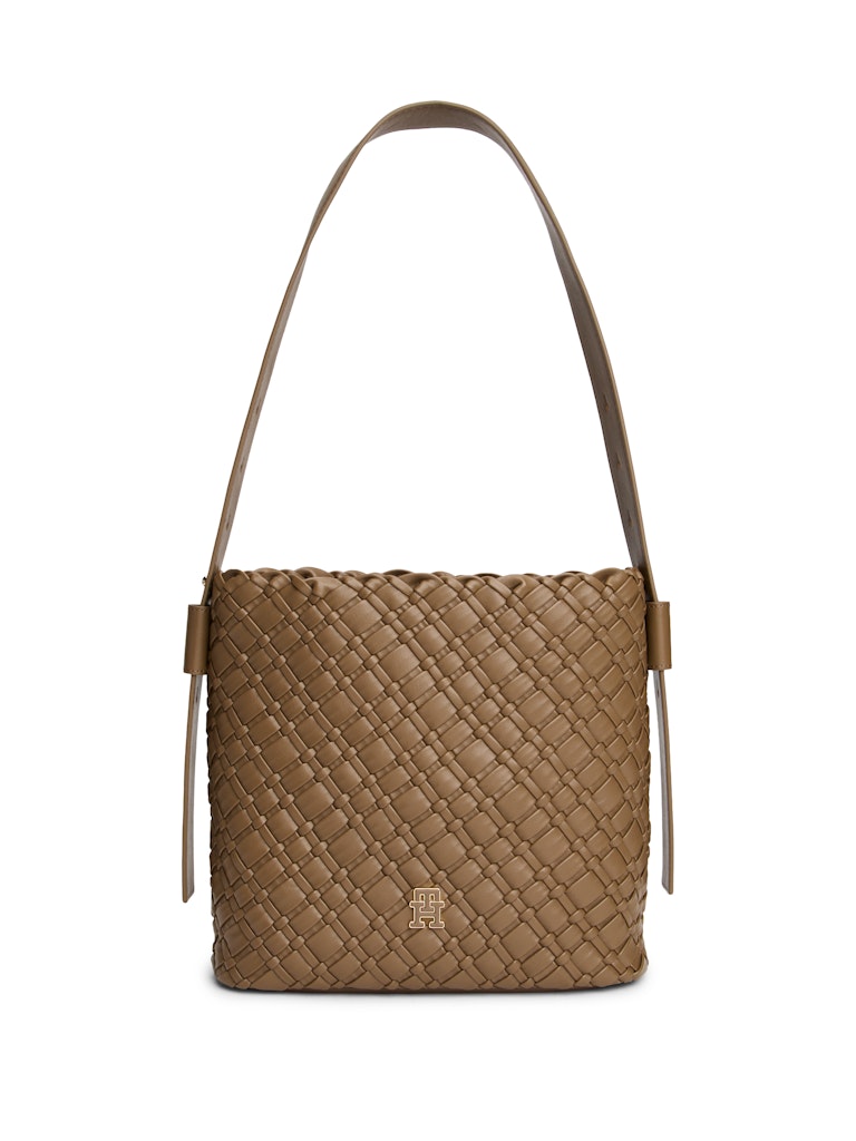 Tommy Hilfiger naisten laukku TH BRAIDED SHOULDER BAG, kitti