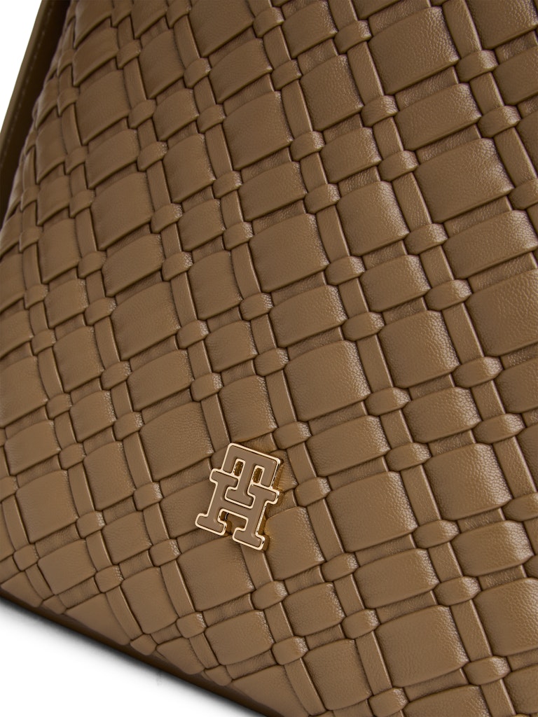 Tommy Hilfiger naisten laukku TH BRAIDED SHOULDER BAG, kitti