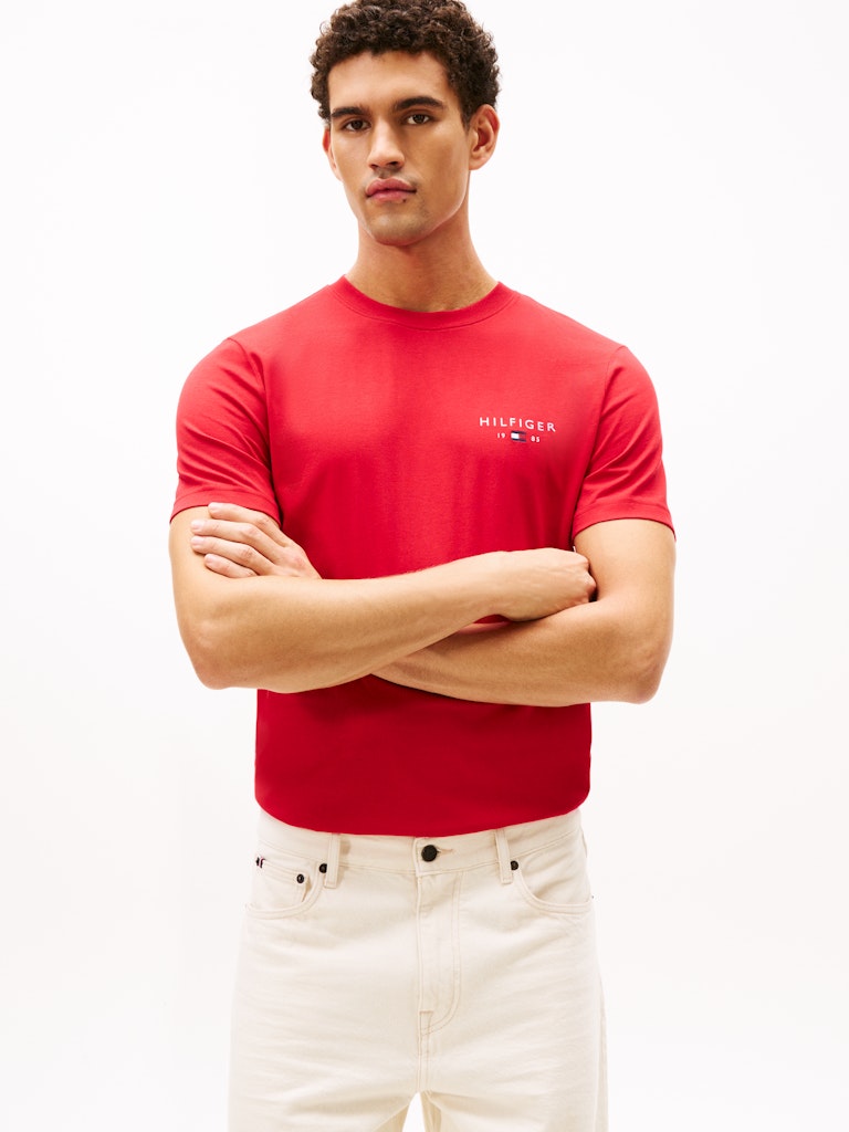 Tommy Hilfiger miesten t-paita Brand Love Small Hilfiger Tee, punainen