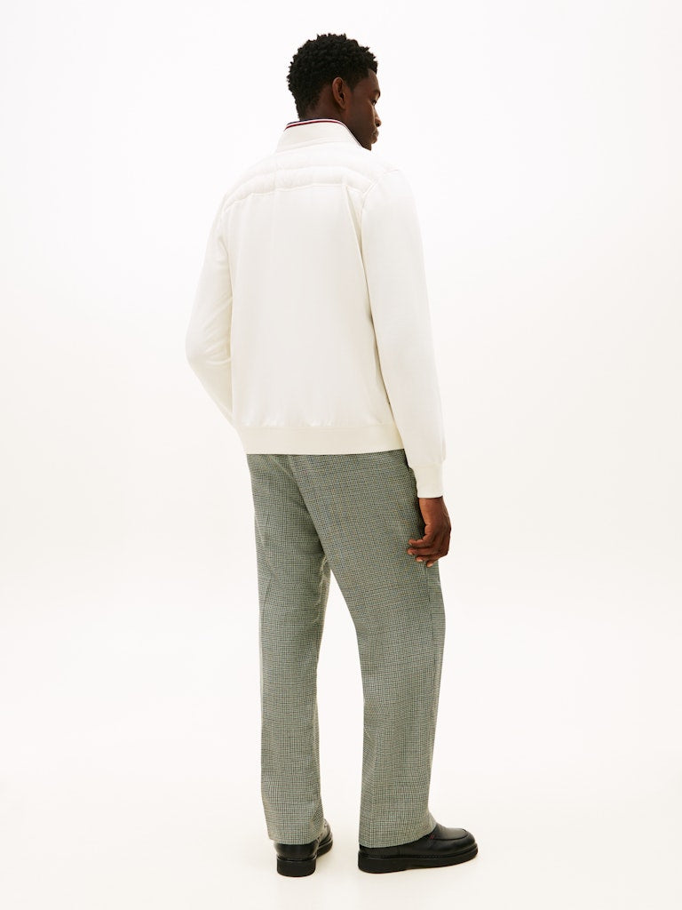 Tommy Hilfiger miesten takki Mix Media Ess RWB Stand Collar, luonnonvalkoinen