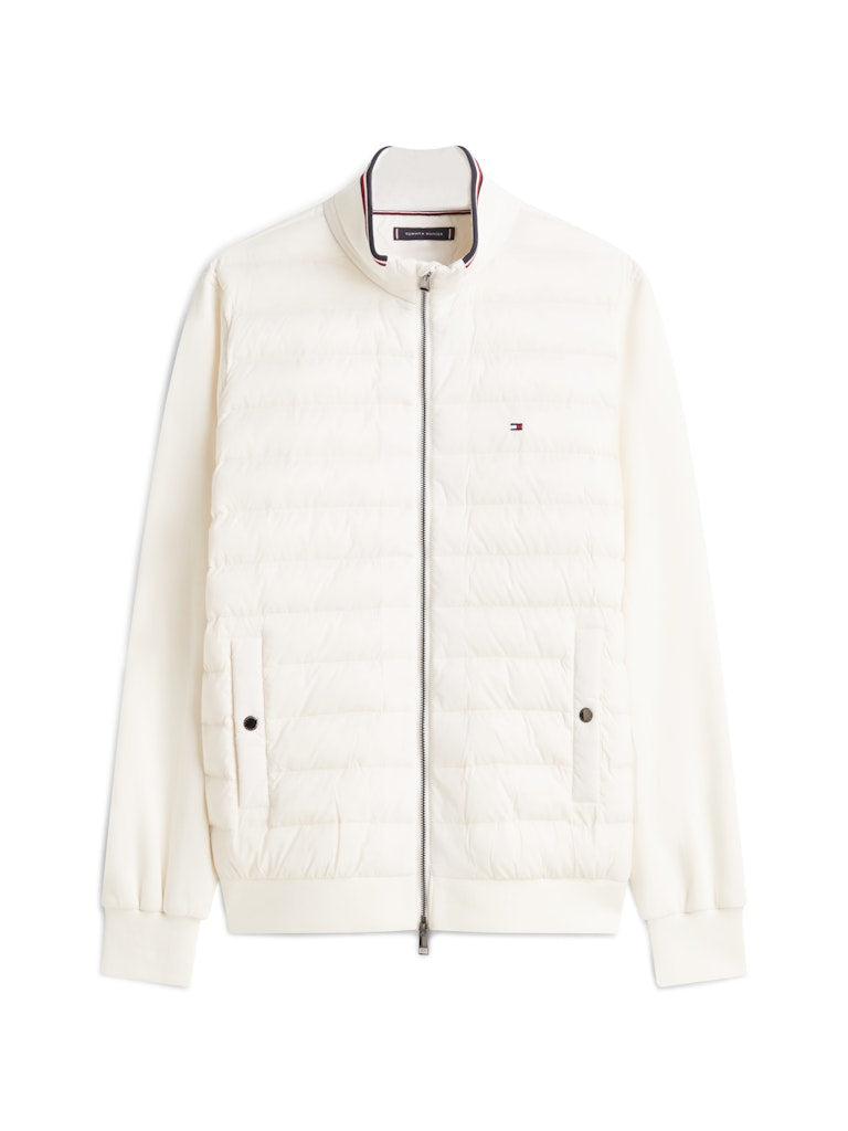 Tommy Hilfiger miesten takki Mix Media Ess RWB Stand Collar, luonnonvalkoinen