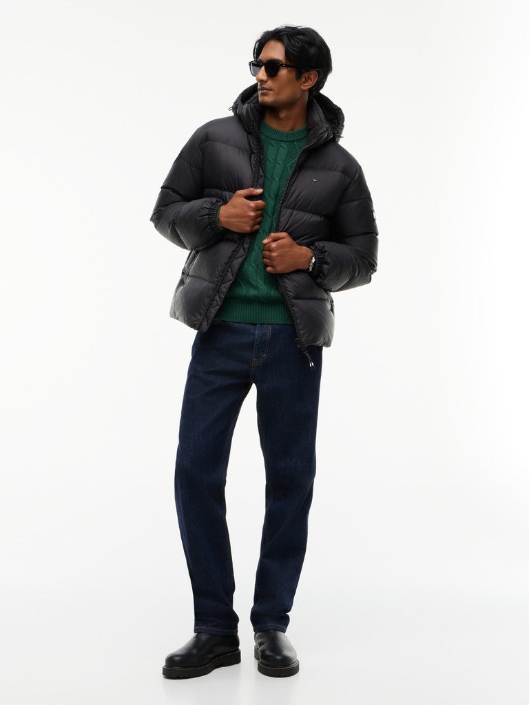 Tommy Jeans miesten untuvatakki Water Repellent Down Jacket, musta