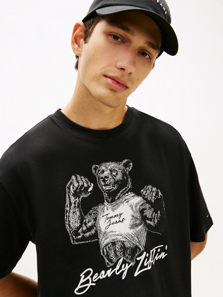 Tommy Jeans miesten t-paita TJM RLX Bear SS Tee, musta