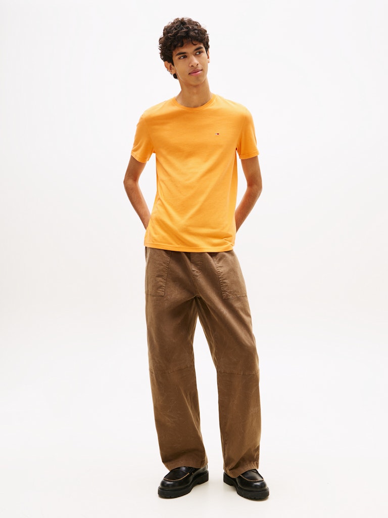 Tommy Jeans miesten t-paita Extra Slim Jersey Tee, oranssi
