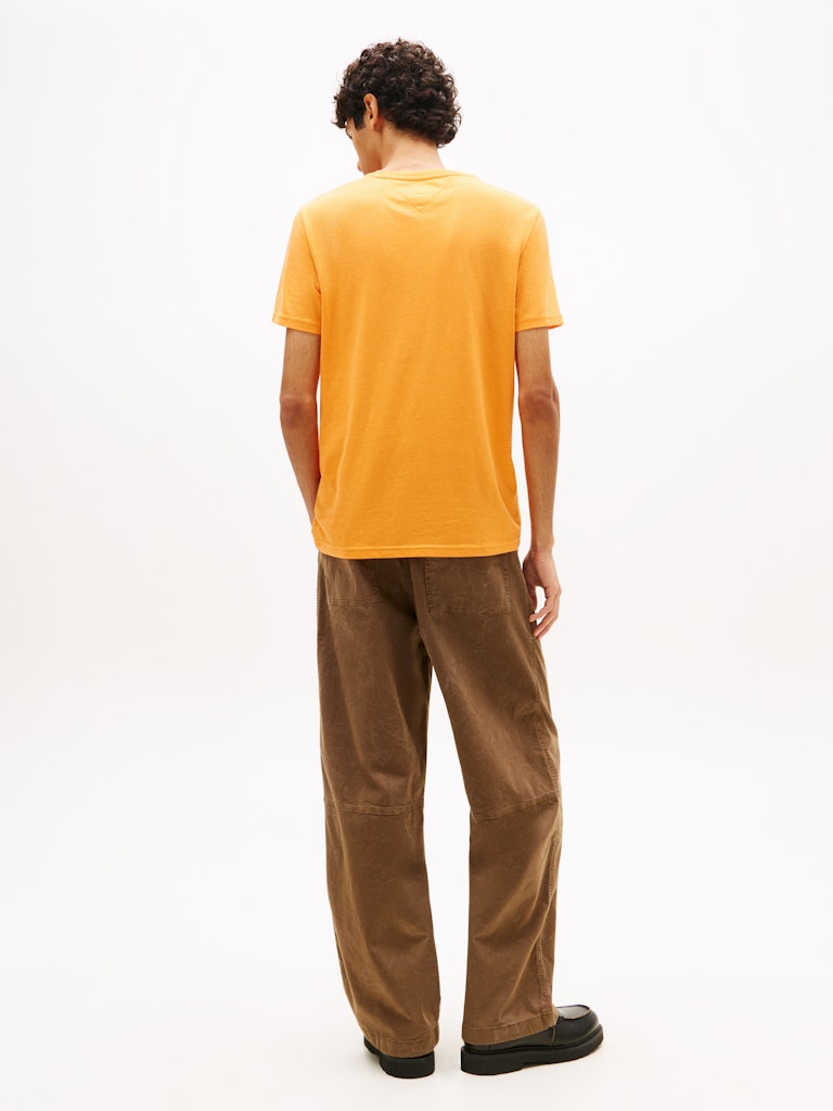 Tommy Jeans miesten t-paita Extra Slim Jersey Tee, oranssi