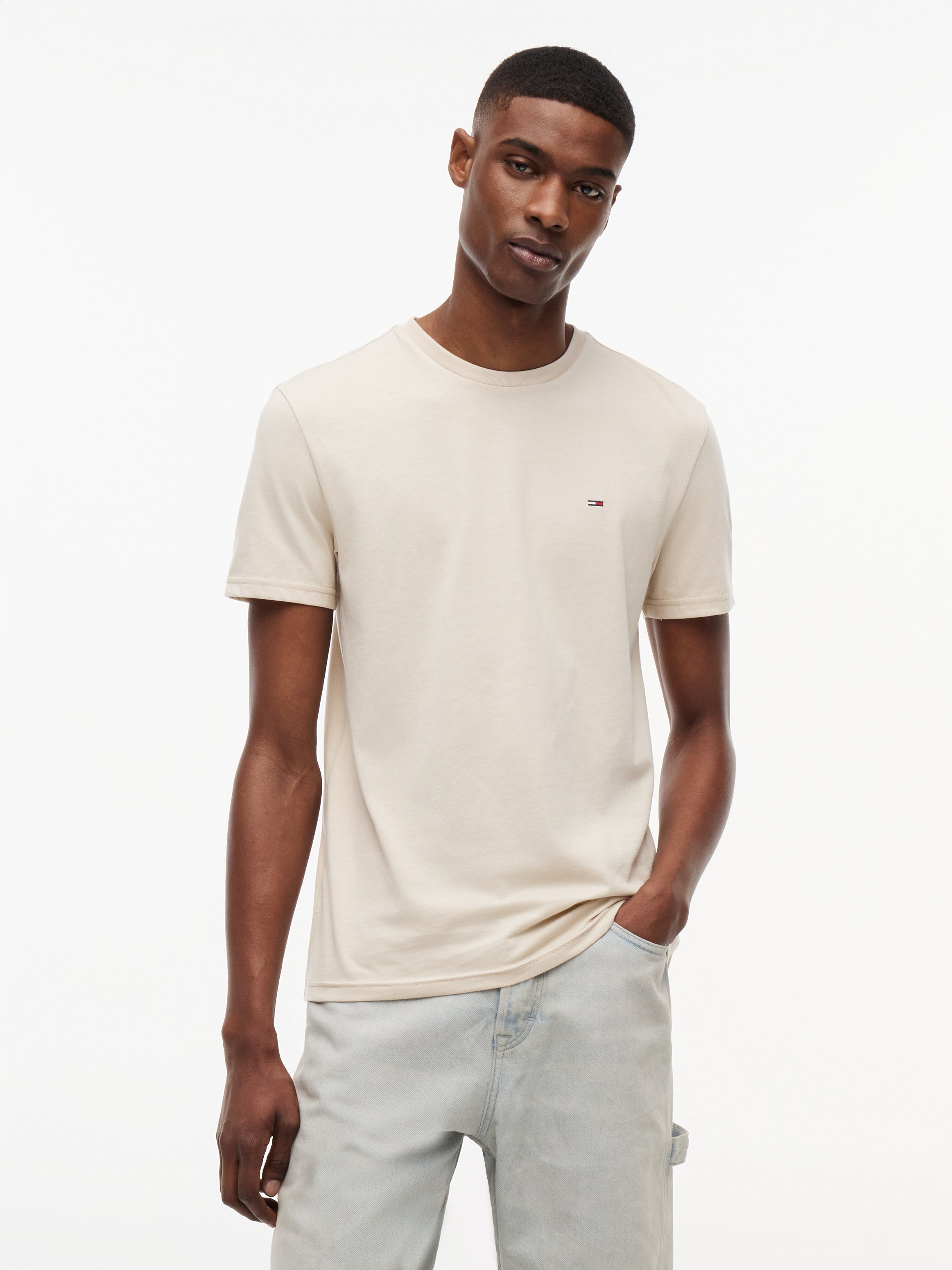 Tommy Jeans miesten t-paita Xslim Jaspe Htr Tee, kerma