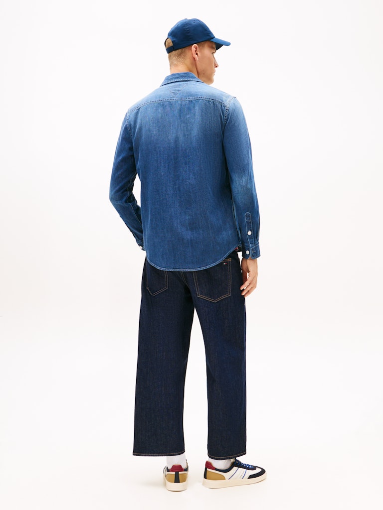 Tommy Jeans miesten farkkupaita TJM Denim Regular Fir Shirt EXT, sininen