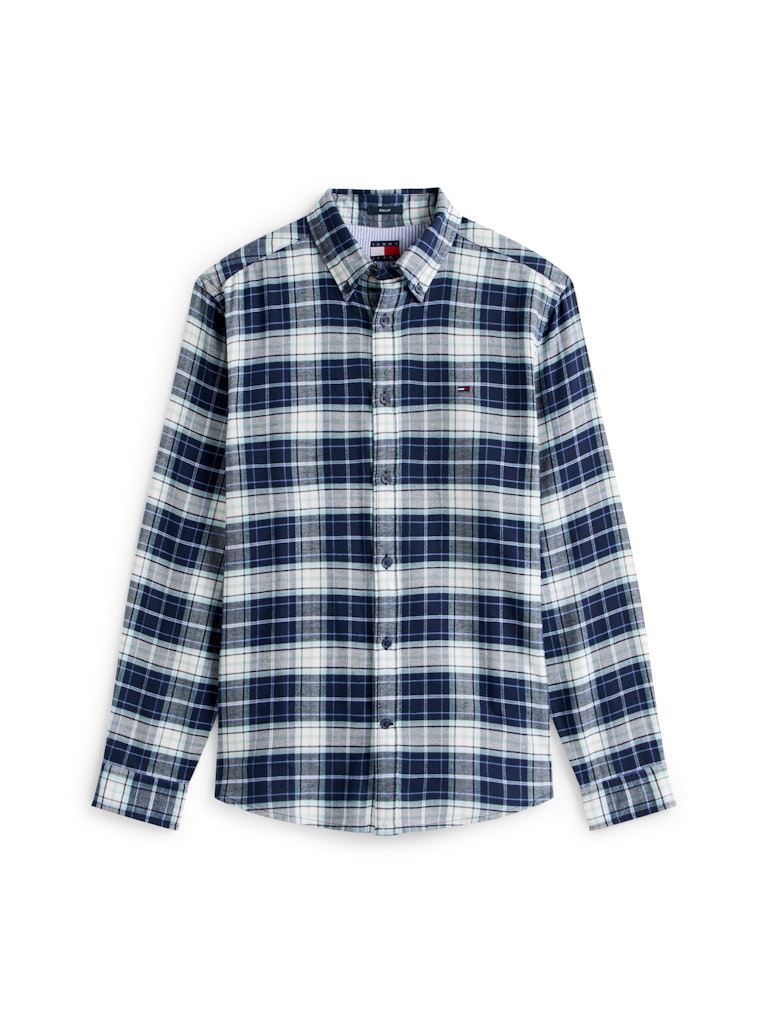 Tommy Jeans miesten kauluspaita TJM Reg Flannel Check Shirt Ext Sininen, indigo