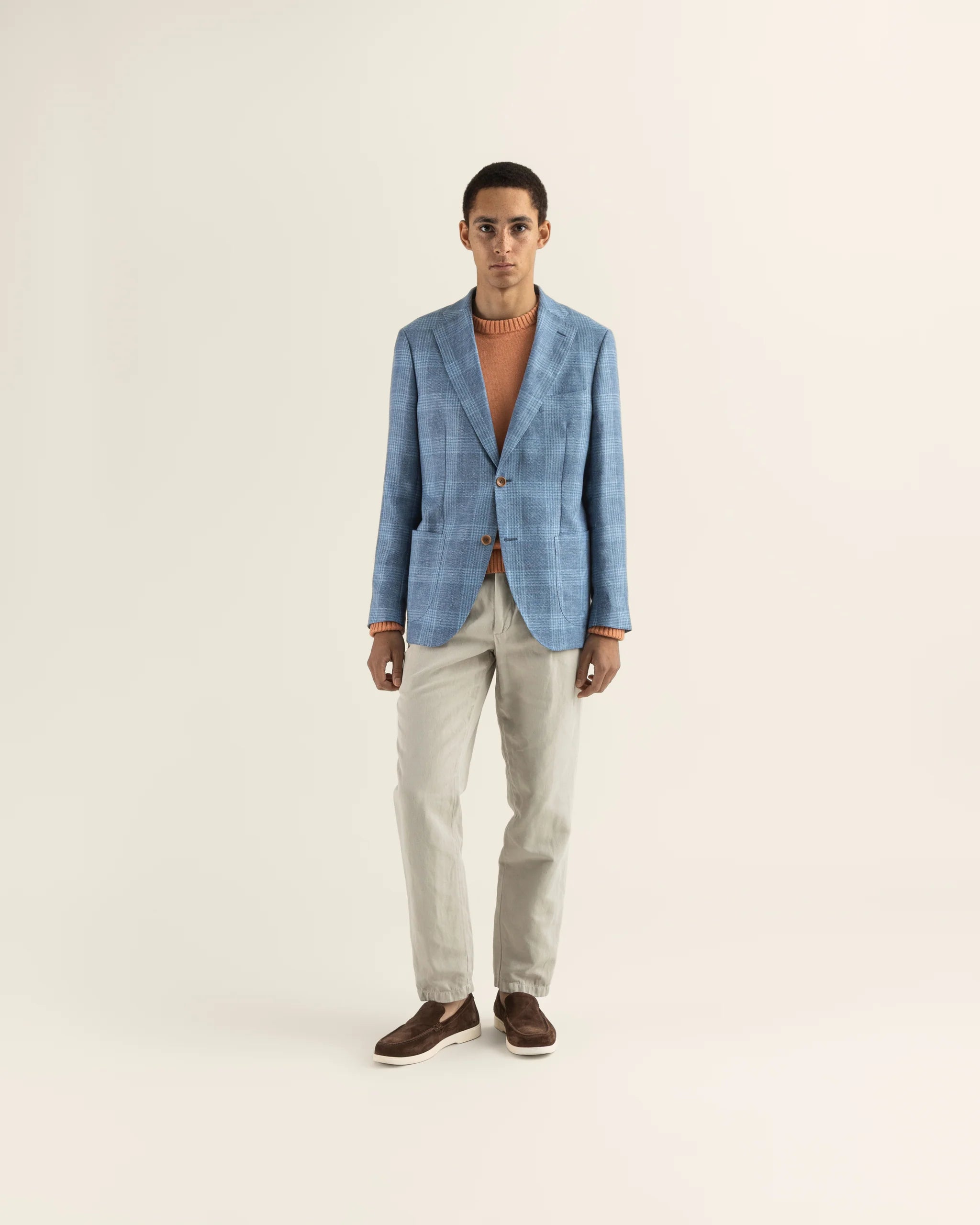 Turo miesten bleiseri Buffalo Half-Lined MF Jacket Marzotto, vaaleansininen