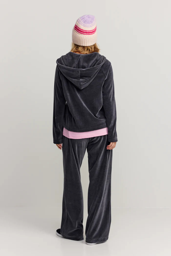 Makia naisten huppari Anne Zip Hoodie, tummanharmaa