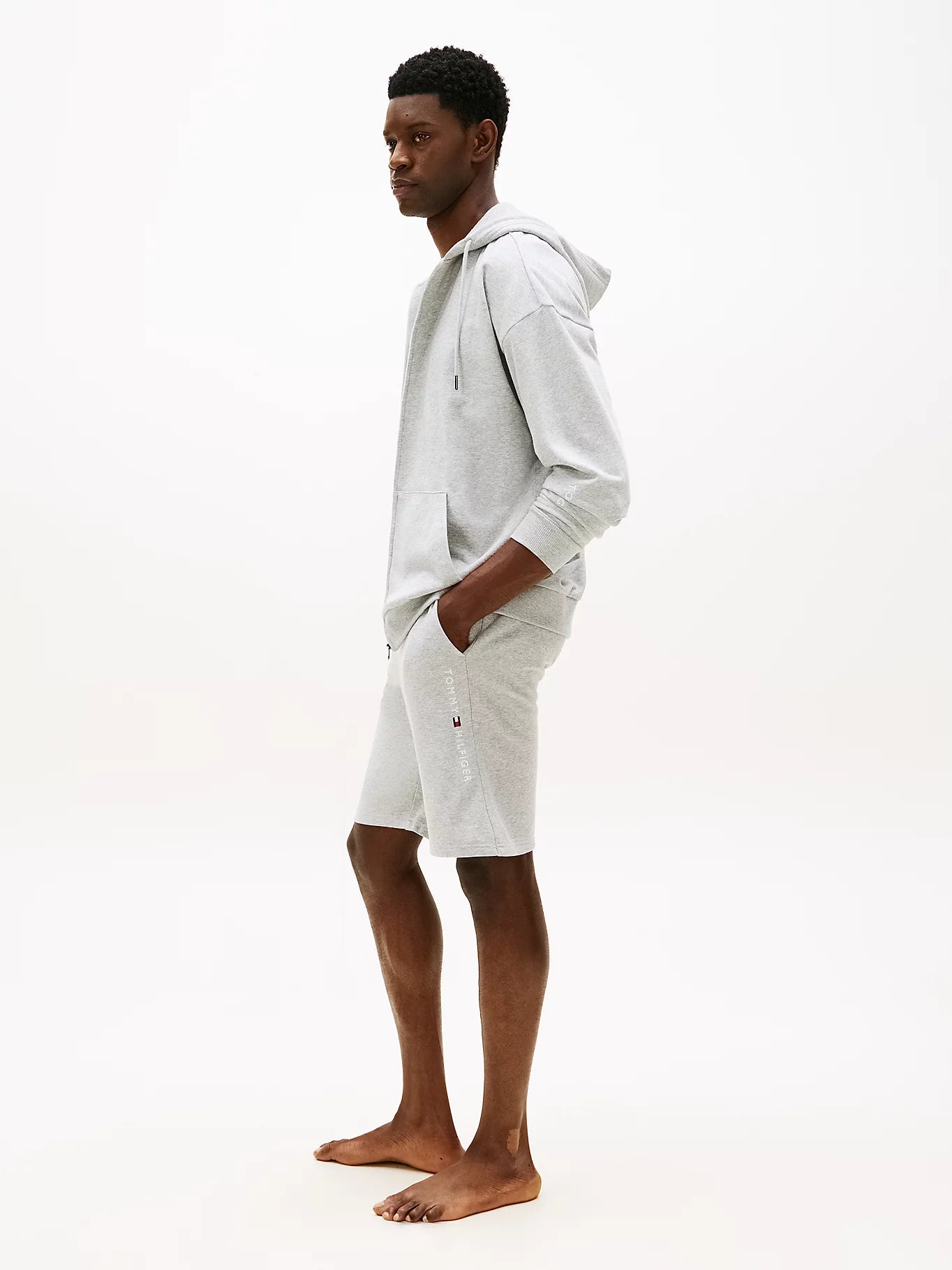 Tommy Hilfiger miesten collegeshortsit TH Track Shorts, harmaa