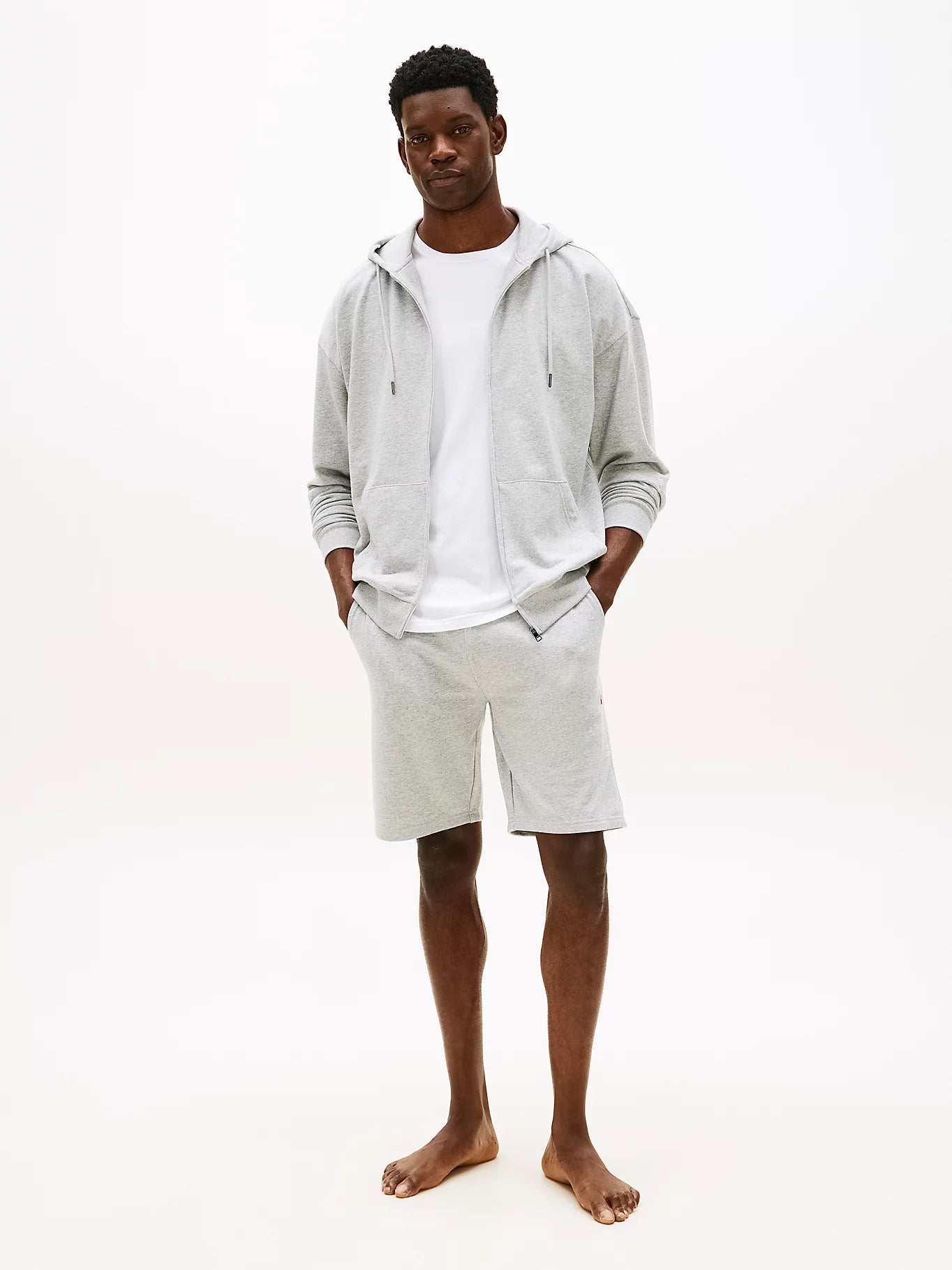 Tommy Hilfiger miesten collegeshortsit TH Track Shorts, harmaa