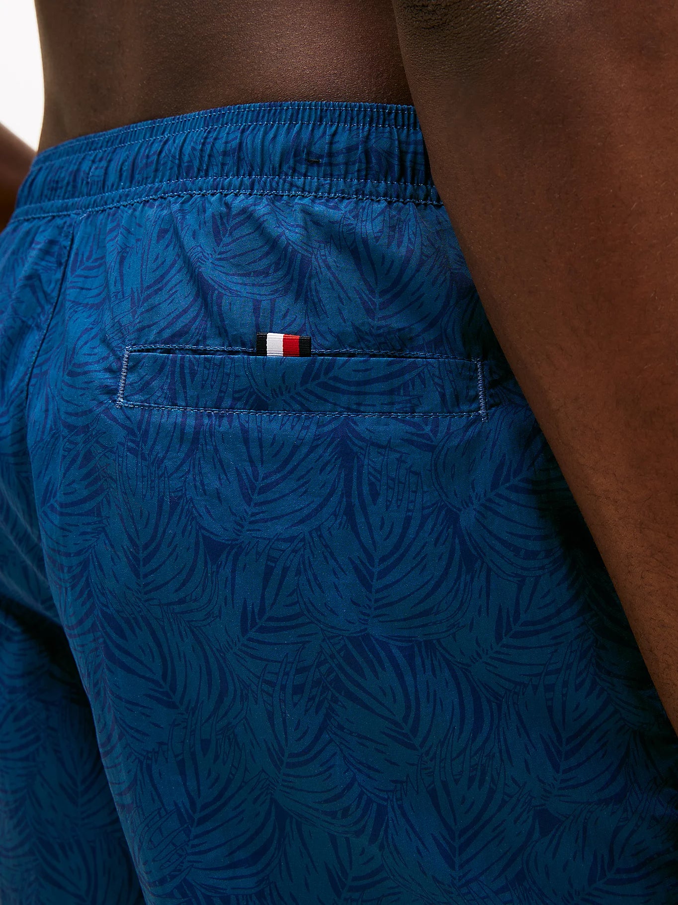 Tommy Hilfiger miesten uimashortsit Medium Drawstring Print, sininen kuosi