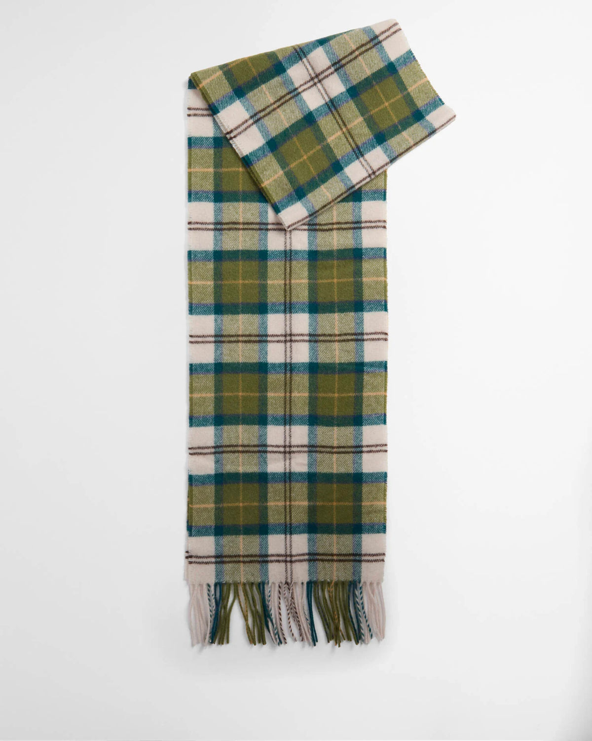 Barbour miesten huivi Tartan Lambswool Scarf, keltainen ruutu