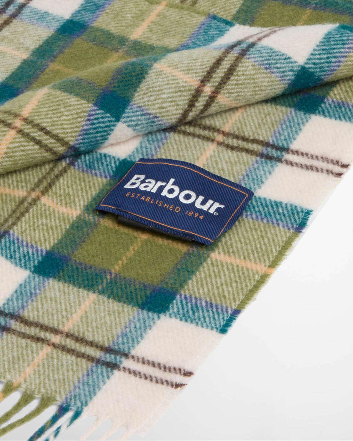 Barbour miesten huivi Tartan Lambswool Scarf, keltainen ruutu
