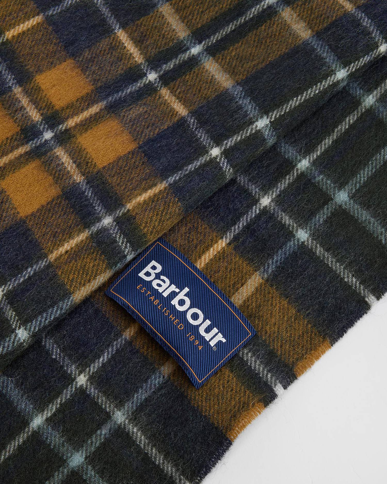 Barbour miesten huivi New Check Scarf, oranssiruutu