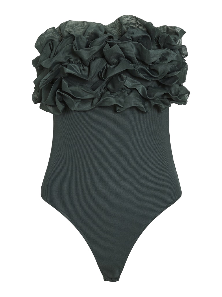 Vila naisten toppi Vitove S/L Bodystocking, Scarab