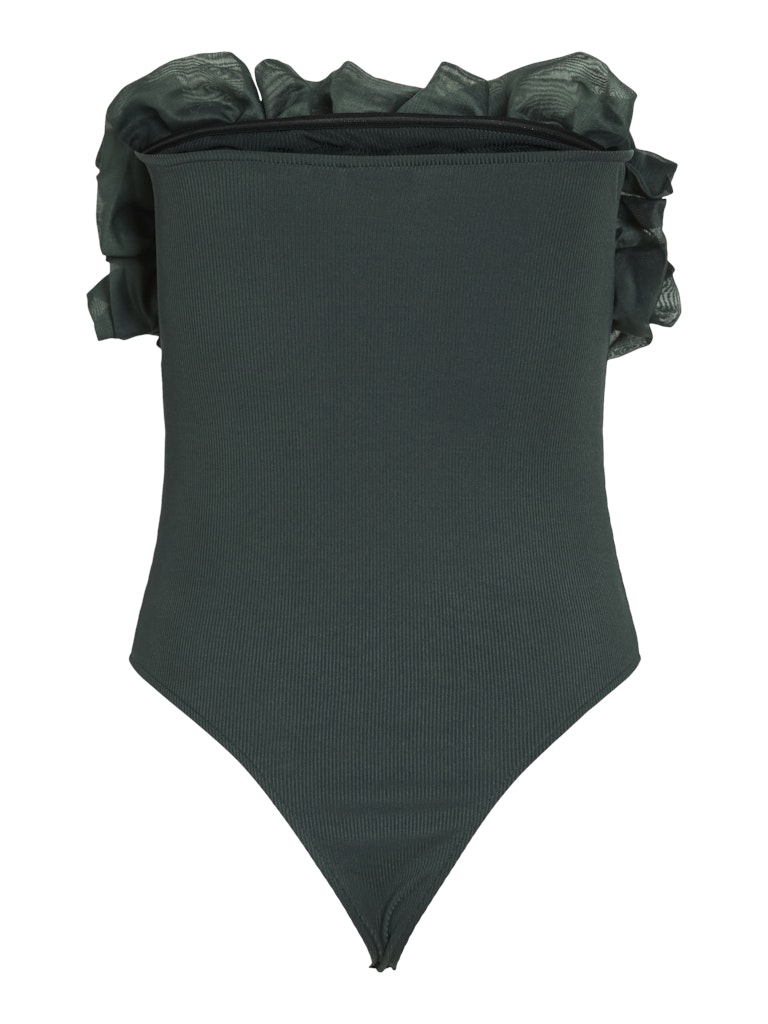 Vila naisten toppi Vitove S/L Bodystocking, Scarab