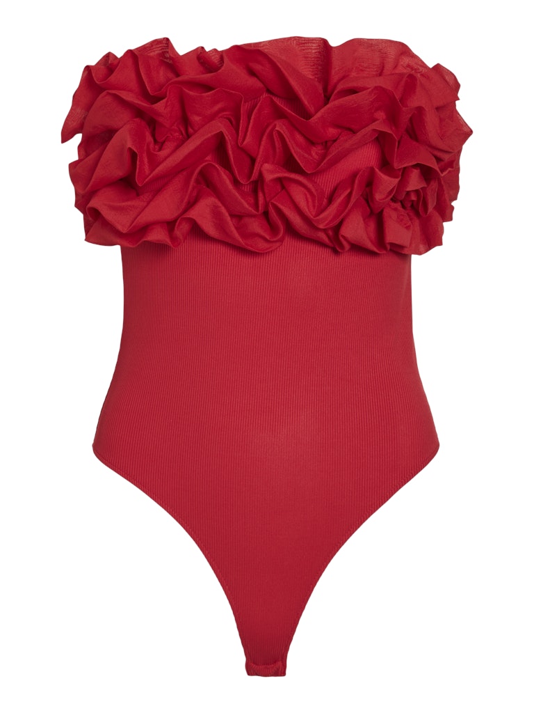 Vila naisten body VITOVE S/L Bodystocking, punainen