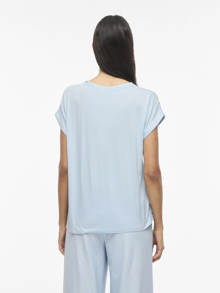 Vila naisten top Viellette Short Sleeved Top, Nantucket Breeze