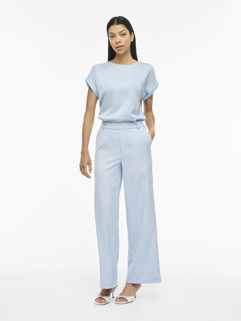 Vila naisten top Viellette Short Sleeved Top, Nantucket Breeze