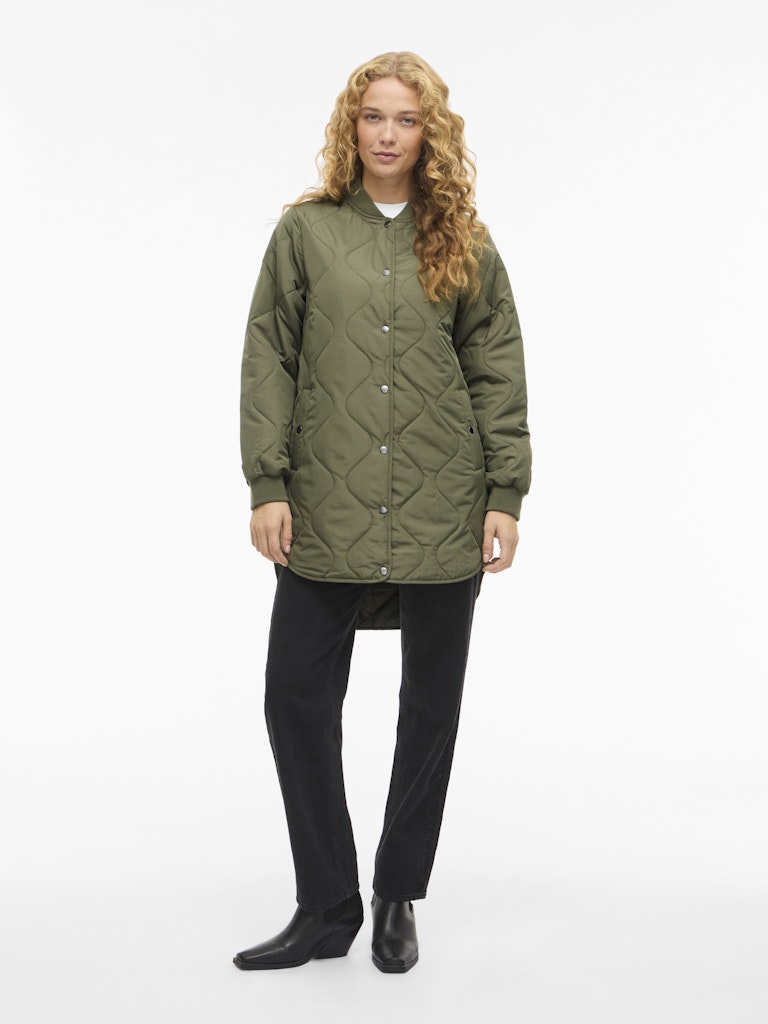 Vila naisten tikkitakki VITATE L/S QUILT JACKET - NOOS, Olivine