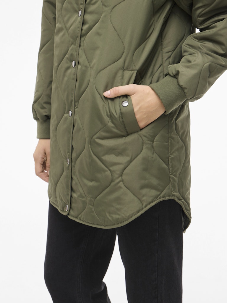 Vila naisten tikkitakki VITATE L/S QUILT JACKET - NOOS, Olivine