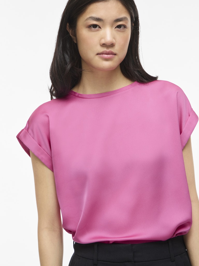 Vila naisten paita Viellette S/S Satin Top, Fiji Flower
