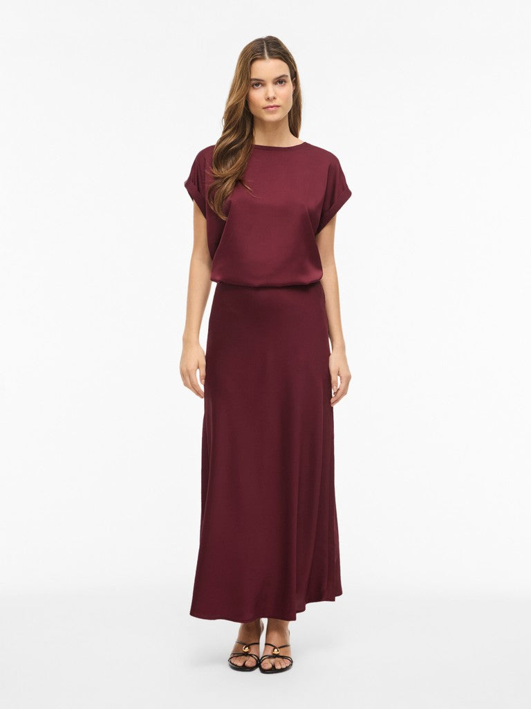 Vila naisten pusero Viellette SS Satin Top, Port Royale