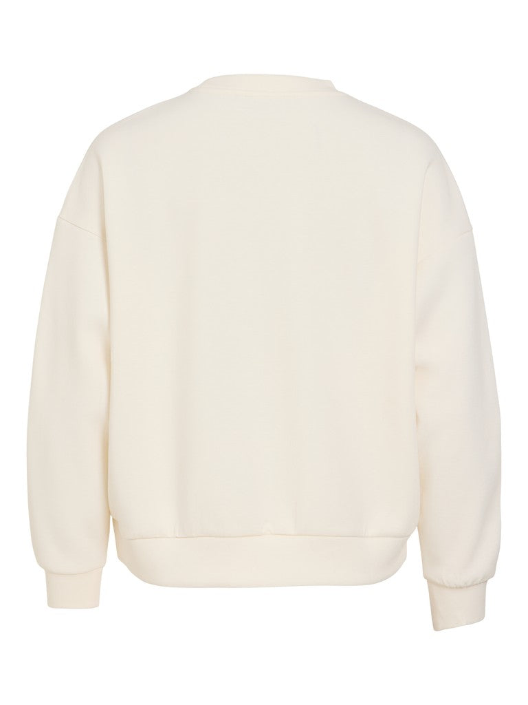 Vila naisten collegepaita Vireflect Round Neck Sweatshirt, Birch