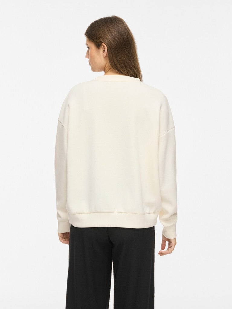 Vila naisten collegepaita Vireflect Round Neck Sweatshirt, Birch