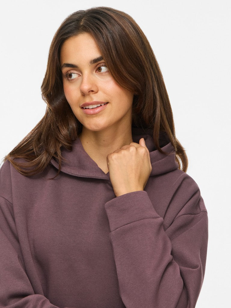 Vila naisten huppari Vihuris Short Hoodie, Raisin