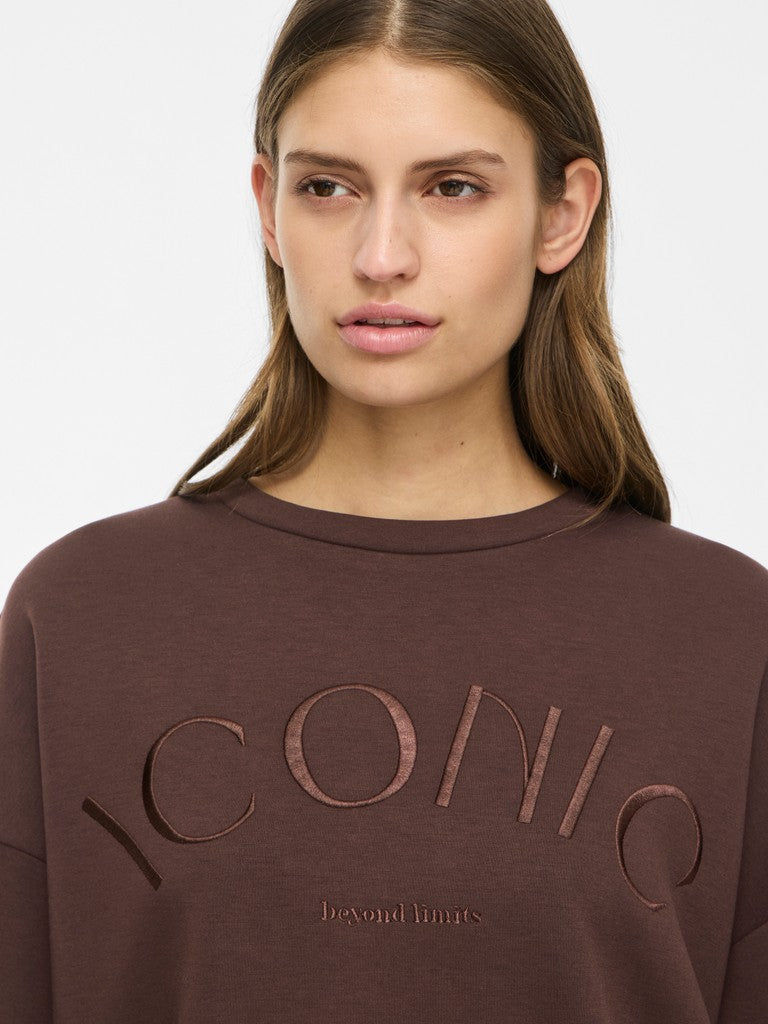 Vila naisten collegepaita Vireflect Round Neck Sweatshirt, Coffee Bean