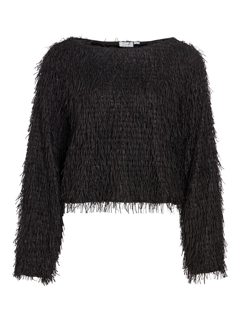 Vila naisten pusero Vitoi Boatneck Top, musta